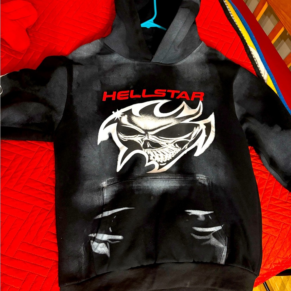 Hellstar Airbrushed Skull Hoodie